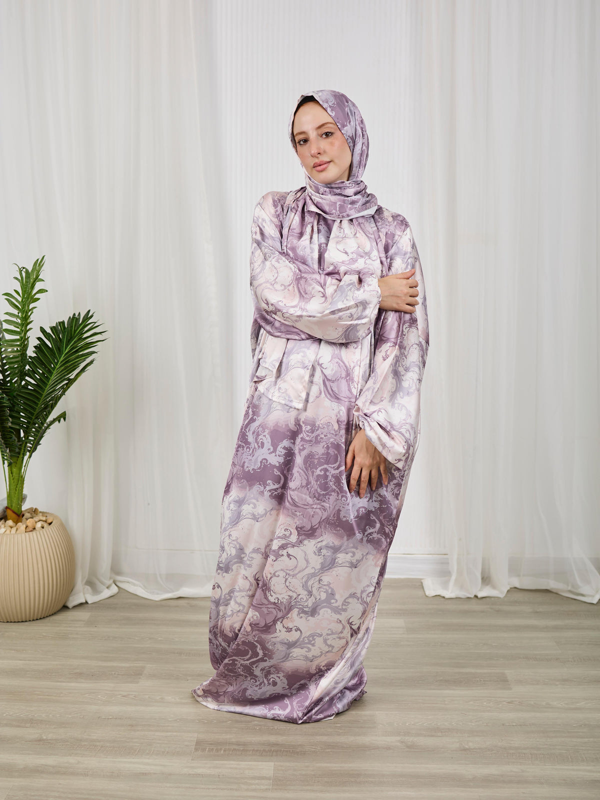 Printed satin