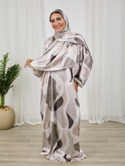 Printed satin