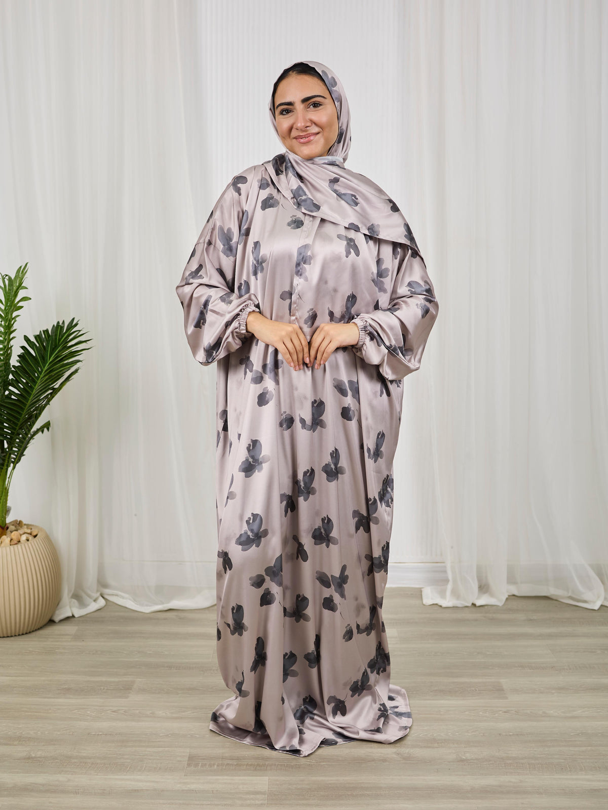 Printed satin
